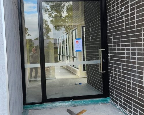 glass pivot door